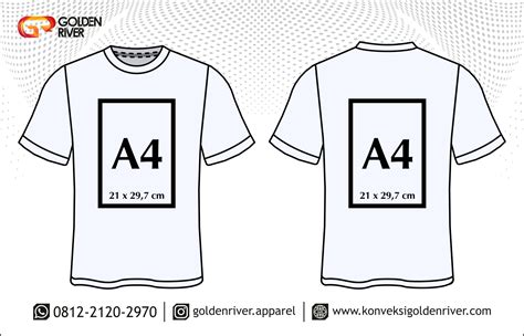 ukuran sablon a4 kaos.